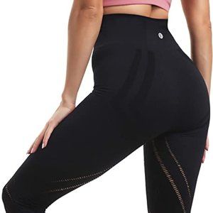 Black Women's High Waist Yoga Pants